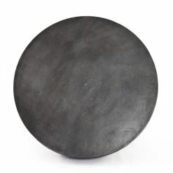 FOUR HANDS Furniture BASIL ALUMINUM ROUND COFFEE TABLE: AGED GREY
