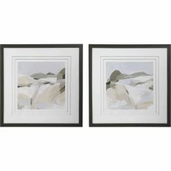 UTTERMOST Wall Art "WESTERN LANDSCAPE" GLASS FRAMED PRINTS | SET OF 2
