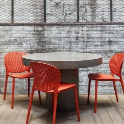 Promo 🛒 URBIA 47'' ROUND CONCRETE DINING TABLE Dining Tables 😀 6 URBIA 47'' ROUND CONCRETE DINING TABLE Dining Tables