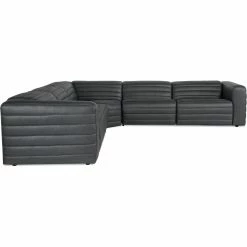 Cheapest โค๏ธ HOOKER CHATELIAN LEATHER SECTIONAL STATELY GREY Furniture ๐ 9 HOOKER CHATELIAN LEATHER SECTIONAL STATELY GREY Furniture