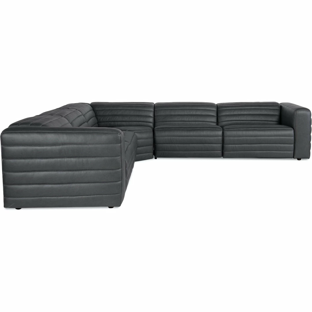 Cheapest โค๏ธ HOOKER CHATELIAN LEATHER SECTIONAL STATELY GREY Furniture ๐ 4 HOOKER CHATELIAN LEATHER SECTIONAL STATELY GREY Furniture