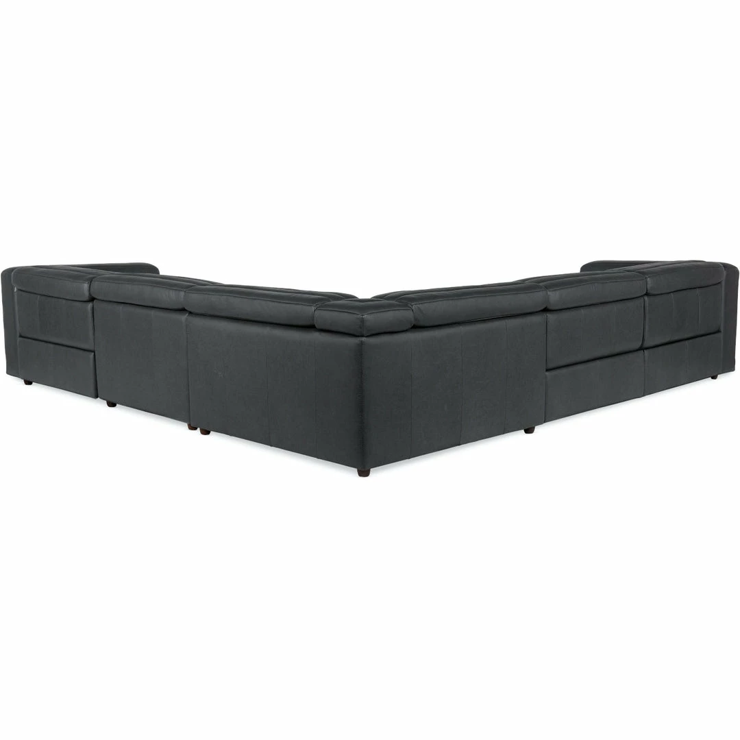 Cheapest โค๏ธ HOOKER CHATELIAN LEATHER SECTIONAL STATELY GREY Furniture ๐ 3 HOOKER CHATELIAN LEATHER SECTIONAL STATELY GREY Furniture