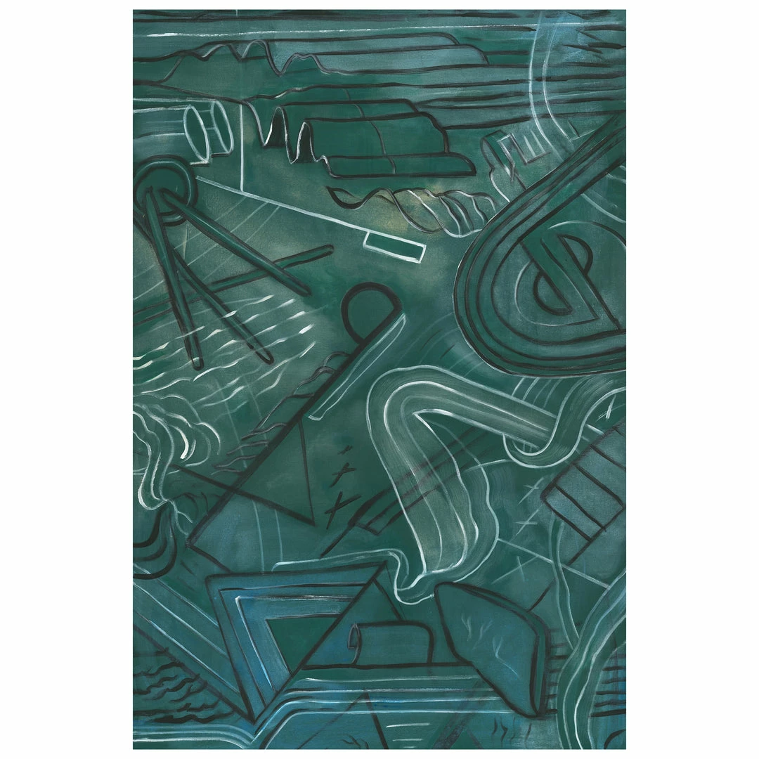 Promo 😀 L ART "EVERGREEN BLUES" CANVAS ART 😀 4 L ART "EVERGREEN BLUES" CANVAS ART