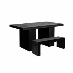 MOES 53'' BLACK CONCRETE SLAB DINING TABLE Furniture