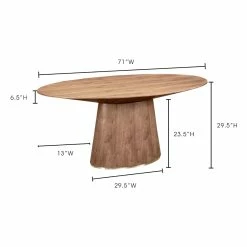 MOES OTAGO OVAL DINING TABLE: WALNUT Kitchen + Dining