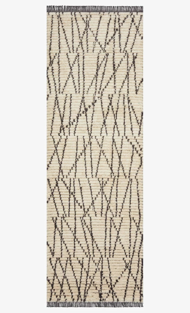 Discount ๐ LOLOI ALICE 01 RIBBED FRINGE RUG: CREAM, CHARCOAL ๐งจ 6 LOLOI ALICE 01 RIBBED FRINGE RUG: CREAM, CHARCOAL