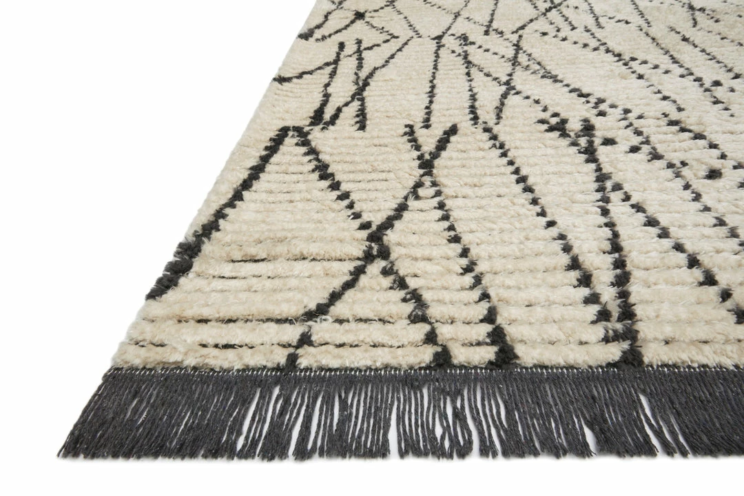 Discount ๐ LOLOI ALICE 01 RIBBED FRINGE RUG: CREAM, CHARCOAL ๐งจ 2 LOLOI ALICE 01 RIBBED FRINGE RUG: CREAM, CHARCOAL