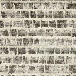 LOLOI ALICE 02 RIBBED FRINGE RUG: CREAM, CHARCOAL