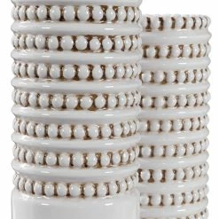 UTTERMOST ANGELOU WHITE CERAMIC VASES | SET OF 2