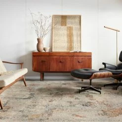 Loloi AXEL 06 RUG: SAND, SILVER, RUST