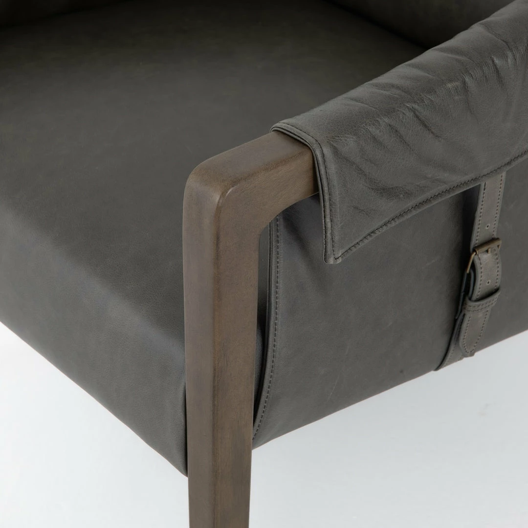 Best deal ๐ฏ FOUR HANDS Furniture CHAPS EBONY LEATHER BUCKLE STRAPPED CHAIR ๐ 7 FOUR HANDS Furniture CHAPS EBONY LEATHER BUCKLE STRAPPED CHAIR