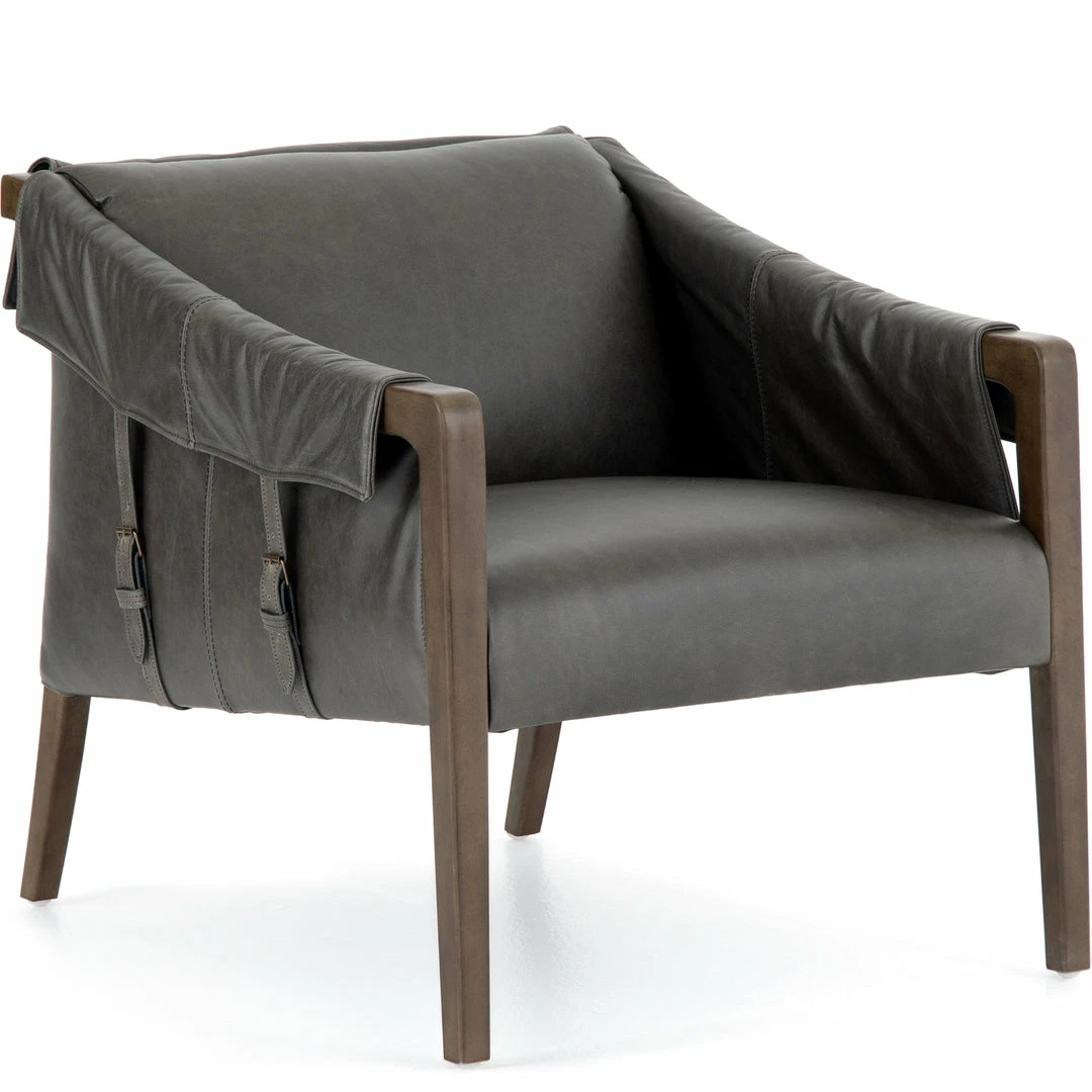 Best deal ๐ฏ FOUR HANDS Furniture CHAPS EBONY LEATHER BUCKLE STRAPPED CHAIR ๐ 1 FOUR HANDS Furniture CHAPS EBONY LEATHER BUCKLE STRAPPED CHAIR