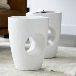 MOES Furniture NOMO IVORY CONCRETE STOOL