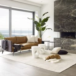 MOES Furniture NOMO IVORY CONCRETE STOOL