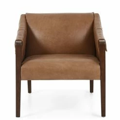 FOUR HANDS LEATHER BUCKLE STRAPPED CHAIR