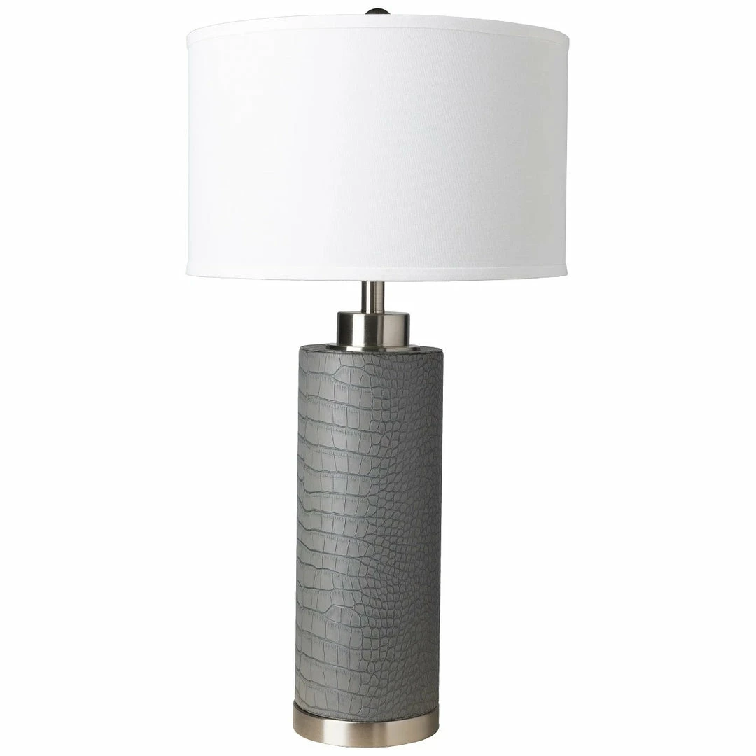 New ๐ SURYA FAUX CROC LAMP: GRAY Lighting ๐ 1 SURYA FAUX CROC LAMP: GRAY Lighting