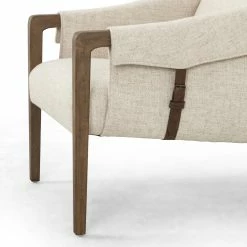 FOUR HANDS Furniture BUCKLE STRAPPED CHAIR: THAMES CREAM