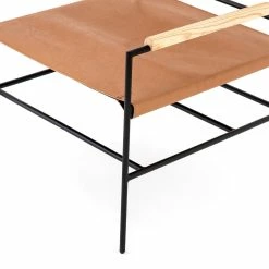 FOUR HANDS BUFFALO LEATHER SLING CHAIR Living Room