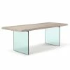 URBIA Kitchen + Dining BROOKS LIVE EDGE DINING TABLE: WHITE WASH