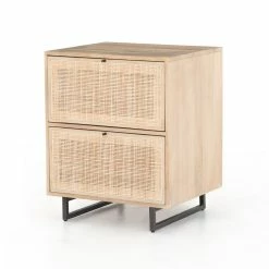 FOUR HANDS Furniture CARMEL NATURAL MANGO WOOD + CANE FILING CABINET