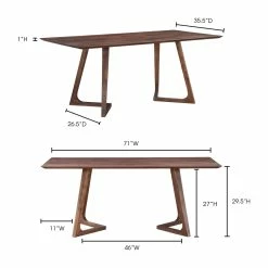 Outlet ๐คฉ MOES GODENZA DINING TABLE: WALNUT Kitchen + Dining โ๏ธ 12 MOES GODENZA DINING TABLE: WALNUT Kitchen + Dining