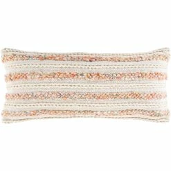 SURYA CELIO TEXTURED STRIPE LUMBAR PILLOW