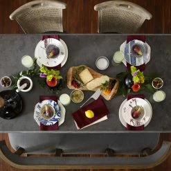 FOUR HANDS CARTER DINING BANQUETTE BENCH: DARK MOON CANVAS