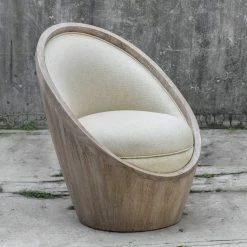 UTTERMOST COCOON BEACH WOOD CHAIR Furniture