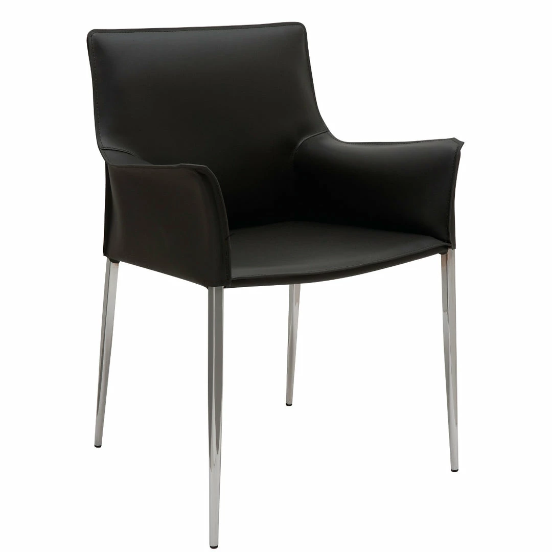 Top 10 🥰 NUEVO COLTER LEATHER DINING ARM CHAIR Kitchen + Dining 🎉 8 NUEVO COLTER LEATHER DINING ARM CHAIR Kitchen + Dining