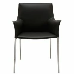 Top 10 🥰 NUEVO COLTER LEATHER DINING ARM CHAIR Kitchen + Dining 🎉 24 NUEVO COLTER LEATHER DINING ARM CHAIR Kitchen + Dining