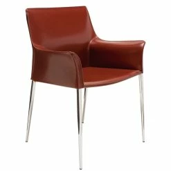 Top 10 🥰 NUEVO COLTER LEATHER DINING ARM CHAIR Kitchen + Dining 🎉 34 NUEVO COLTER LEATHER DINING ARM CHAIR Kitchen + Dining