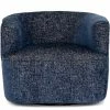 FOUR HANDS Living Room COMAL AZURE CHENILLE SWIVEL CHAIR