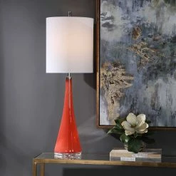 UTTERMOST CORAL GLASS GLASS LAMP