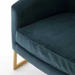 FOUR HANDS Furniture CORBIN VELVET + BRASS ACCENT CHAIR