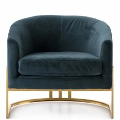 FOUR HANDS Furniture CORBIN VELVET + BRASS ACCENT CHAIR
