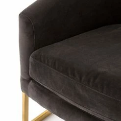 FOUR HANDS Furniture CORBIN VELVET + BRASS ACCENT CHAIR