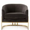 FOUR HANDS Furniture CORBIN VELVET + BRASS ACCENT CHAIR
