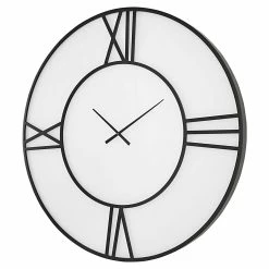 UTTERMOST DECO WHITE GLASS WALL CLOCK