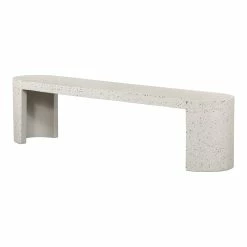 Cheapest ๐งจ MOES DECO WHITE TERRAZZO OUTDOOR DINING BENCH โค๏ธ 13 MOES DECO WHITE TERRAZZO OUTDOOR DINING BENCH