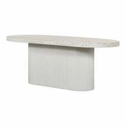 MOES DECO WHITE TERRAZZO OUTDOOR DINING TABLE