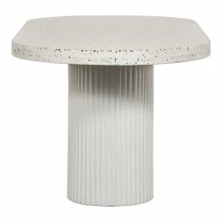 MOES DECO WHITE TERRAZZO OUTDOOR DINING TABLE
