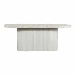 MOES DECO WHITE TERRAZZO OUTDOOR DINING TABLE