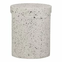 MOES DECO WHITE TERRAZZO OUTDOOR STOOL Accent + End Tables