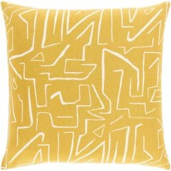 SURYA Pillows + Decor DEVO SCREEN PRINT COTTON CANVAS PILLOW
