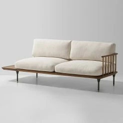 NUEVO Living Room DISTRIKT CREAM LINEN CHAISE SOFA