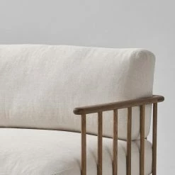 NUEVO Living Room DISTRIKT CREAM LINEN CHAISE SOFA