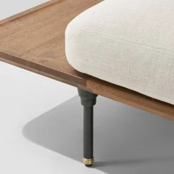 NUEVO Living Room DISTRIKT CREAM LINEN CHAISE SOFA