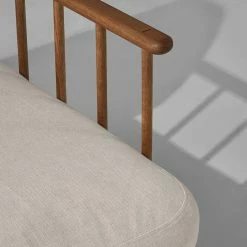 NUEVO Living Room DISTRIKT CREAM LINEN CHAISE SOFA