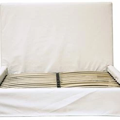 DOVETAIL NATURAL WHITE LINEN SLIPCOVER BED TALL Beds