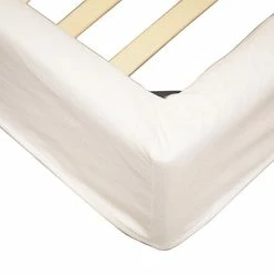 DOVETAIL NATURAL WHITE LINEN SLIPCOVER BED TALL Beds